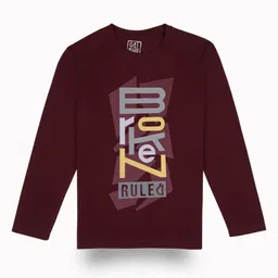 Gini and Jony Boys Typography Printed Round Neck Cotton T-shirt-image-93