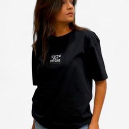 The Sea Horse Women Typography Extended Sleeves Monochrome T-shirt-image-98