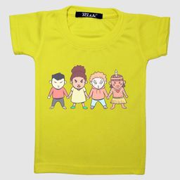 RISH Boys Yellow & Red Printed Oversized T-shirt-17