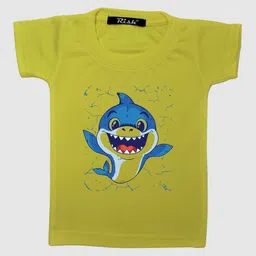 RISH Kids Yellow Shark Printed T-shirt-22