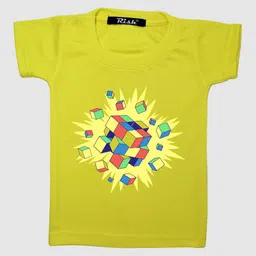 RISH Boys Yellow Printed Oversized T-shirt-image-60