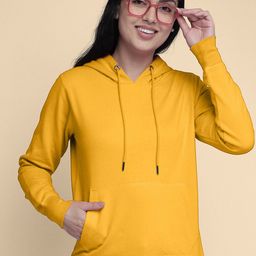 Free Authority Women Yellow Hooded Sweatshirt-image-97
