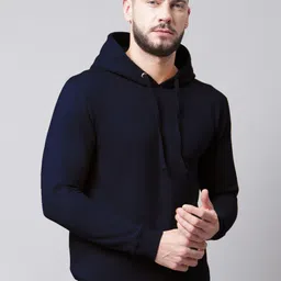Friskers Men Navy Blue Hooded Sweatshirt-image-36