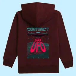 BAESD Kids Space Printed Hooded Fleece Pullover-image-8