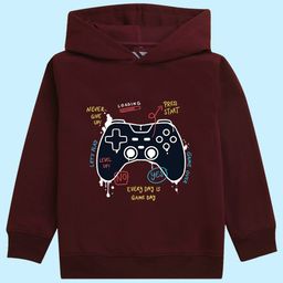 BAESD Kids Graphic Printed Hooded Fleece Pullover-image-92
