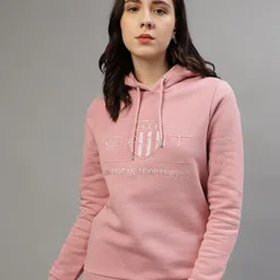 GANT Embroidered Hooded Pullover Sweatshirt-image-43