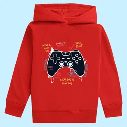 BAESD Kids Graphic Printed Hooded Fleece Pullover-image-94