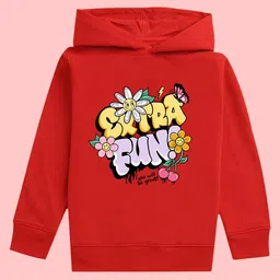 BAESD Kids Typographic Printed Hooded Fleece Sweatshirt-picture-15