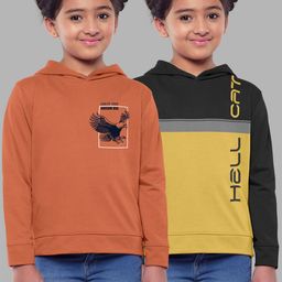 HELLCAT Girls Pack Of 2 Printed Hooded Cotton Sweatshirt-image-97