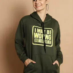 VIMAL JONNEY Typography Printed Hooded Fleece Pullover Sweatshirt-43