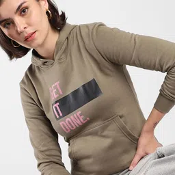 Campus Sutra Typography Printed Hooded Cotton Pullover-15