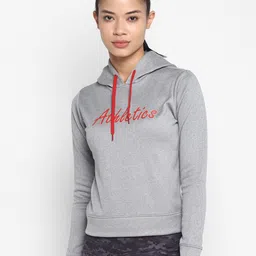 OFF LIMITS Women Grey Melange Hooded Sweatshirt-image-89
