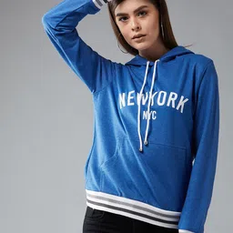 Miss Chase Typography Printed Pure Cotton Hooded Sweatshirt-image-48