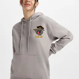 JUNEBERRY Printed Hooded Fleece Oversized Sweatshirt-picture-56