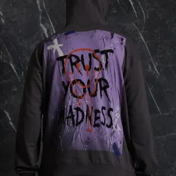 Breakbounce Grey Graphic Printed Hooded Cotton Sweatshirt-picture-47