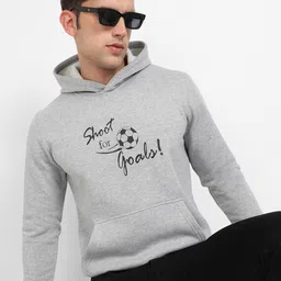 Campus Sutra Typography Printed Hooded Pullover-image-81