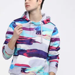 HIGHLANDER Men Multicoloured Printed Hooded Sweatshirt-15