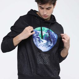 HIGHLANDER Men Black Printed Hooded Sweatshirt-image-47