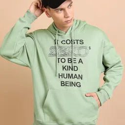 HIGHLANDER Typography Printed Hooded Oversized Drop Shoulder Sleeves Pullover Sweatshirt-image-90