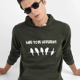 Campus Sutra Typography Printed Hooded Cotton Pullover Sweatshirt-image-93