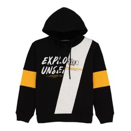 Status Quo Boys Typography Printed Hooded Cotton Pullover Sweatshirt-image-32