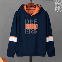 HELLCAT Boys Typography Printed Hooded Sweatshirt-image-64