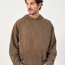 Styli Men Acid Washed Oversized Hooded Sweatshirt-image-53