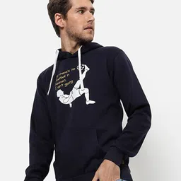 Campus Sutra Men Blue Hooded Sweatshirt-image-75