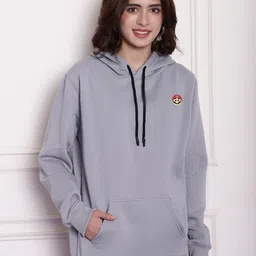 Imsa Moda Mario Printed Long Sleeves Fleece Hooded Oversized Pullover Sweatshirt-picture-58
