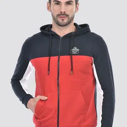 Lawman pg3 Colourblocked Pure Cotton Hooded Sweatshirt-picture-16