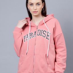 Steele Typography Printed Hooded Long Sleeve Cotton Front-Open Sweatshirt-image-24
