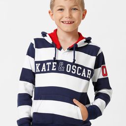 KATE & OSCAR Boys Colourblocked Hooded Cotton Pullover Sweatshirt-image-78
