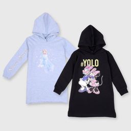 Nap Chief Girls Pack of 2 Frozen & Minnie Printed Hooded Sweatshirt-image-47