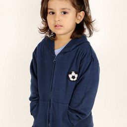The Mom Store Unisex Kids Blue Hooded Sweatshirt-image-37