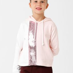 KATE & OSCAR Girls Pink Hooded Sweatshirt-image-69