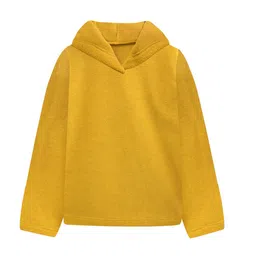 a.t.u.n. A T U N Women Mustard Hooded Sweatshirt-picture-19