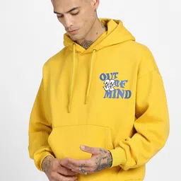 VEIRDO Typography Printed Hooded Pullover Oversized Fleece Sweatshirt-picture-27
