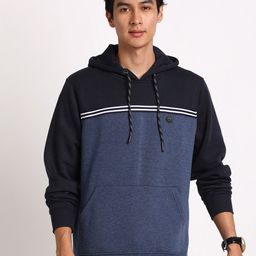 Turtle Colourblocked Hooded Cotton Sweatshirt-image-65