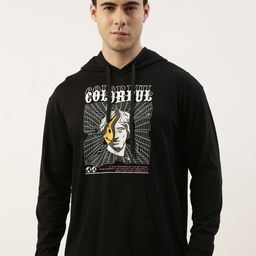 Maniac Men Printed Oversized Cotton Hooded T-shirt-image-85