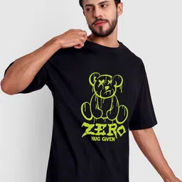Bloopers Store Typography Printed Loose Fit Cotton T-shirt-image-43