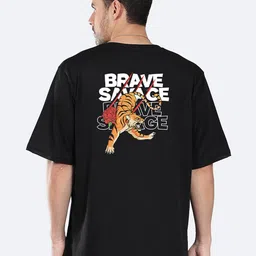 Mad Over Print Typography Printed Cotton Oversized T-shirt-image-77