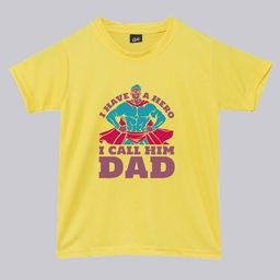 RISH Kids Super Dad Printed Loose Dry Fit Round Neck Short Sleeves T-shirt-image-13