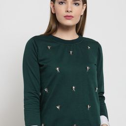 BAESD Floral Sequinned Embellished Fleece Pullover-image-83