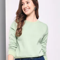 Funday Fashion Round Neck Long Sleeves Fleece Sweatshirt-image-86