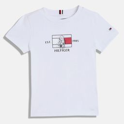 Tommy Hilfiger Boys Graphic Printed Round Neck Cotton T-shirt-89