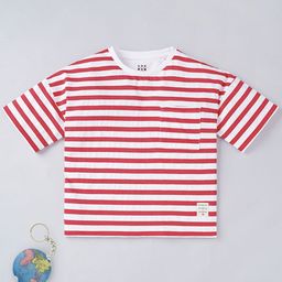Ed-a-Mamma Boys Red & White Striped T-shirt-image-28