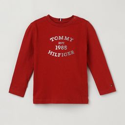 Tommy Hilfiger Boys Typography Printed High Neck T-shirt-picture-32