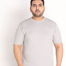 CHKOKKO Plus Men Silver-Toned Dri-FIT Training or Gym T-shirt-image-70