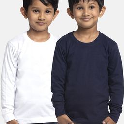 Friskers Boys Pack Of 2 Solid Running T-shirt-50