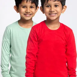 Friskers Boys Pack Of 2 Solid Running T-shirt-picture-15